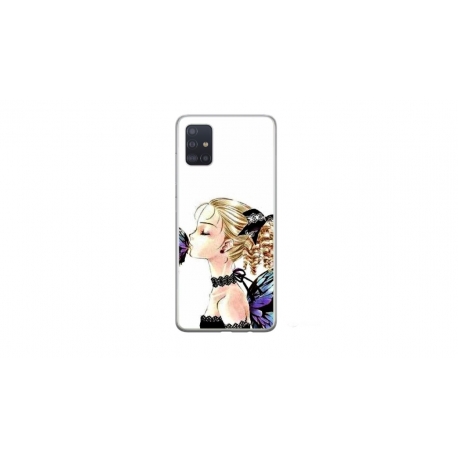 Husa personalizata tip carcasa HQPrint pentru Samsung Galaxy A71, model Butterfly Fairy, multicolor, S1D1M0294