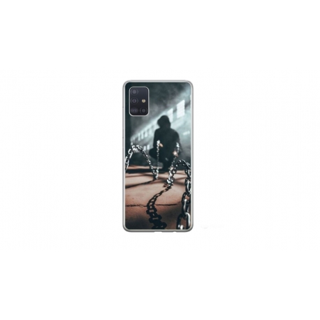 Husa personalizata tip carcasa HQPrint pentru Samsung Galaxy A71, model Chain Man, multicolor, S1D1M0296