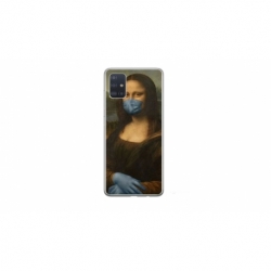 Husa personalizata tip carcasa HQPrint pentru Samsung Galaxy A71, model Covid Mona Lisa, multicolor, S1D1M0327