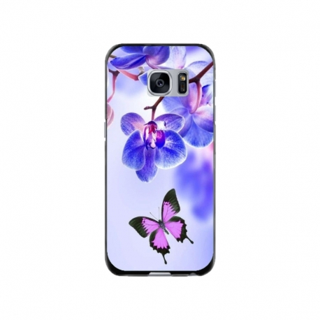 Husa personalizata tip carcasa HQPrint pentru Samsung Galaxy S7, model Butterfly 2, multicolor, S1D1M0029
