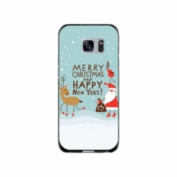Husa personalizata tip carcasa HQPrint pentru Samsung Galaxy S7, model Happy Christmas and New Year, multicolor, S1D1M0047