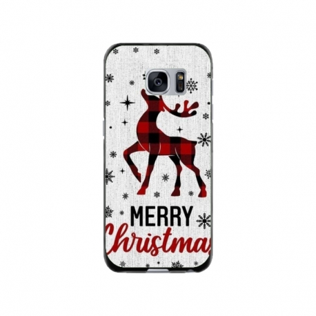 Husa personalizata tip carcasa HQPrint pentru Samsung Galaxy S7, model Merry Christmas Reindeer 1, multicolor, S1D1M0049