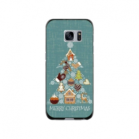 Husa personalizata tip carcasa HQPrint pentru Samsung Galaxy S7, model Merry Christmas 1, multicolor, S1D1M0056