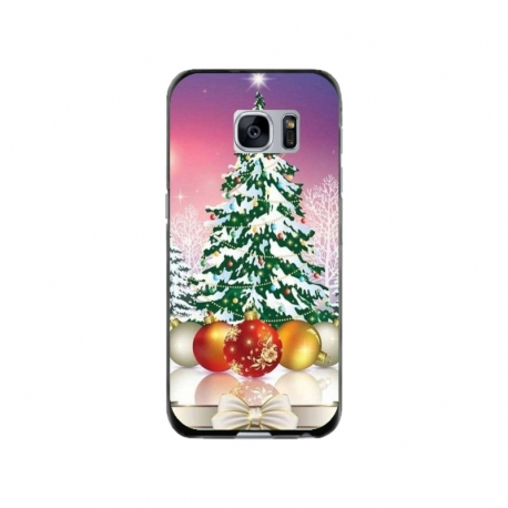 Husa personalizata tip carcasa HQPrint pentru Samsung Galaxy S7, model Christmas Tree 1, multicolor, S1D1M0057
