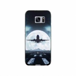 Husa personalizata tip carcasa HQPrint pentru Samsung Galaxy S7, model Moon Landing, multicolor, S1D1M0077