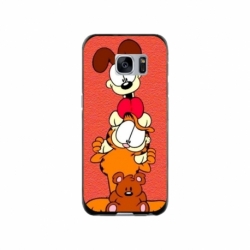 Husa personalizata tip carcasa HQPrint pentru Samsung Galaxy S7, model Garfield, multicolor, S1D1M0085