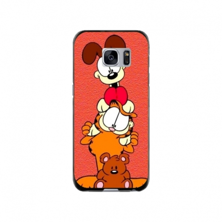 Husa personalizata tip carcasa HQPrint pentru Samsung Galaxy S7, model Garfield, multicolor, S1D1M0085