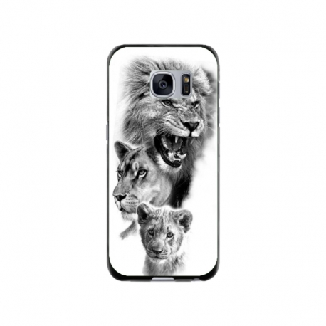Husa personalizata tip carcasa HQPrint pentru Samsung Galaxy S7, model Lion 3, multicolor, S1D1M0118