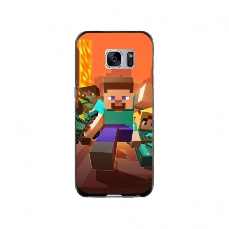 Husa personalizata tip carcasa HQPrint pentru Samsung Galaxy S7, model Minecraft 1, multicolor, S1D1M0125
