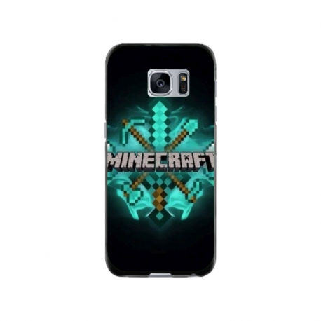 Husa personalizata tip carcasa HQPrint pentru Samsung Galaxy S7, model Minecraft 2, multicolor, S1D1M0126