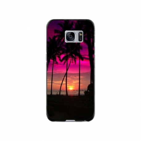 Husa personalizata tip carcasa HQPrint pentru Samsung Galaxy S7, model Beach View 1, multicolor, S1D1M0136
