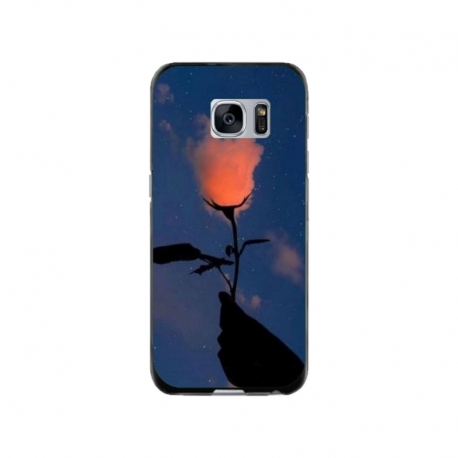 Husa personalizata tip carcasa HQPrint pentru Samsung Galaxy S7, model Sky Flower, multicolor, S1D1M0159