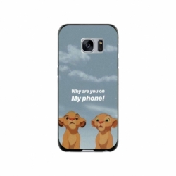 Husa personalizata tip carcasa HQPrint pentru Samsung Galaxy S7, model Why are you on my phone, multicolor, S1D1M0220
