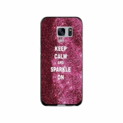 Husa personalizata tip carcasa HQPrint pentru Samsung Galaxy S7, model Keep Calm and Sparkle On, multicolor, S1D1M0252