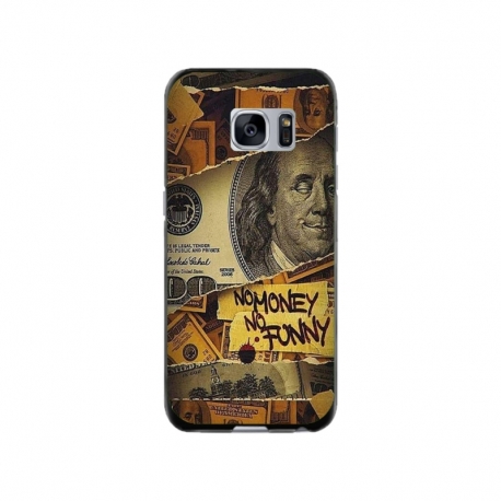 Husa personalizata tip carcasa HQPrint pentru Samsung Galaxy S7, model No Money No Funny, multicolor, S1D1M0262