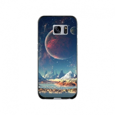 Husa personalizata tip carcasa HQPrint pentru Samsung Galaxy S7, model Alien Planet, multicolor, S1D1M0264