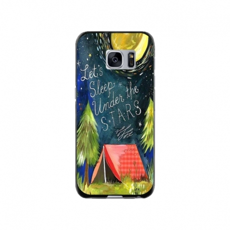 Husa personalizata tip carcasa HQPrint pentru Samsung Galaxy S7, model Lets sleep under the STARS, multicolor, S1D1M0268