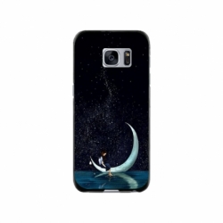 Husa personalizata tip carcasa HQPrint pentru Samsung Galaxy S7, model Moon Fishing, multicolor, S1D1M0270