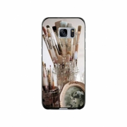 Husa personalizata tip carcasa HQPrint pentru Samsung Galaxy S7, model Brush, multicolor, S1D1M0282