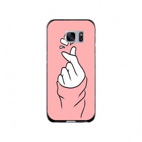 Husa personalizata tip carcasa HQPrint pentru Samsung Galaxy S7, model Heart Snap, multicolor, S1D1M0285