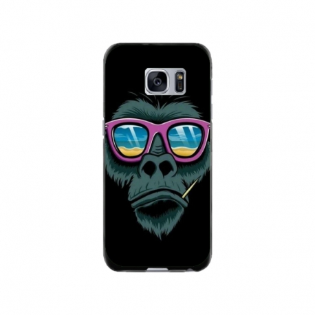 Husa personalizata tip carcasa HQPrint pentru Samsung Galaxy S7, model Gorilla, multicolor, S1D1M0288