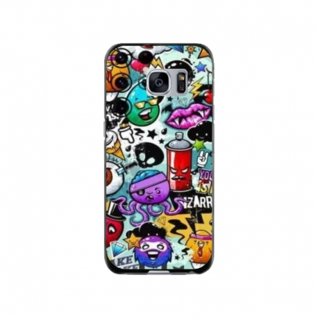 Husa personalizata tip carcasa HQPrint pentru Samsung Galaxy S7, model Grafitti, multicolor, S1D1M0289