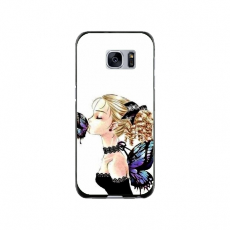 Husa personalizata tip carcasa HQPrint pentru Samsung Galaxy S7, model Butterfly Fairy, multicolor, S1D1M0294