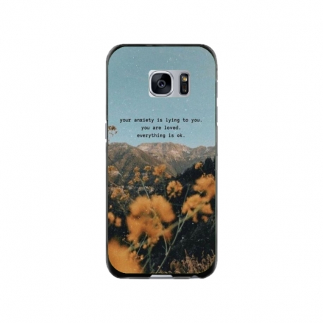Husa personalizata tip carcasa HQPrint pentru Samsung Galaxy S7, model Quote 1, multicolor, S1D1M0306