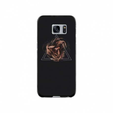 Husa personalizata tip carcasa HQPrint pentru Samsung Galaxy S7, model Triangle Rose, multicolor, S1D1M0316