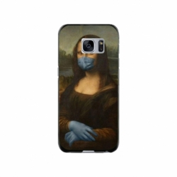 Husa personalizata tip carcasa HQPrint pentru Samsung Galaxy S7, model Covid Mona Lisa, multicolor, S1D1M0327