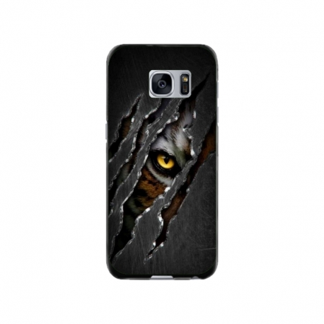 Husa personalizata tip carcasa HQPrint pentru Samsung Galaxy S7, model Hidden Tiger, multicolor, S1D1M0332