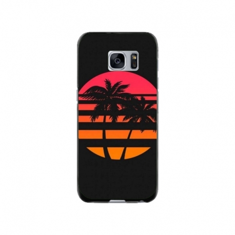 Husa personalizata tip carcasa HQPrint pentru Samsung Galaxy S7, model Beach View 3, multicolor, S1D1M0337