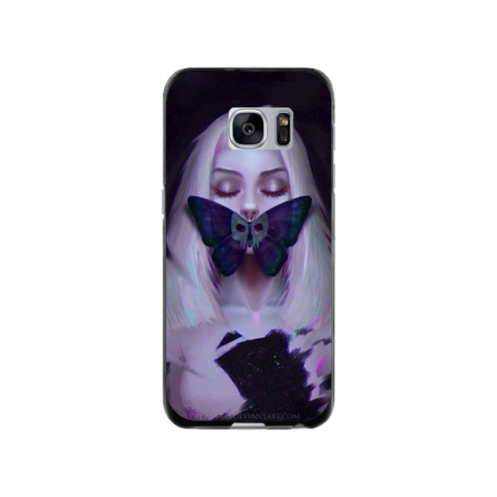 Husa personalizata tip carcasa HQPrint pentru Samsung Galaxy S7, model Butterfly Mouth 1, multicolor, S1D1M0351