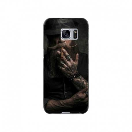 Husa personalizata tip carcasa HQPrint pentru Samsung Galaxy S7, model Beard Man, multicolor, S1D1M0355