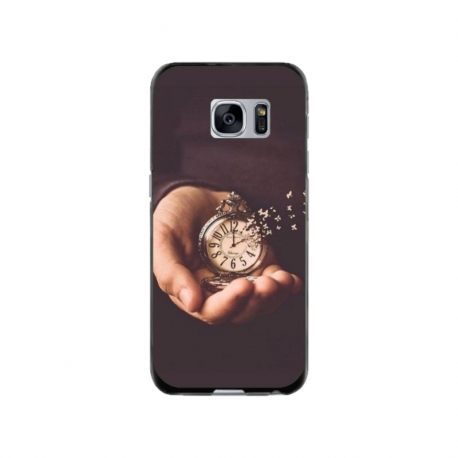 Husa personalizata tip carcasa HQPrint pentru Samsung Galaxy S7, model Time Flies 1, multicolor, S1D1M0364
