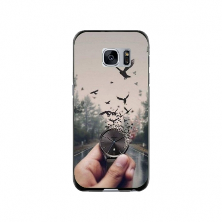 Husa personalizata tip carcasa HQPrint pentru Samsung Galaxy S7, model Time Flies 2, multicolor, S1D1M0365