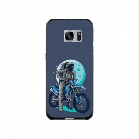 Husa personalizata tip carcasa HQPrint pentru Samsung Galaxy S7, model Biker Astronaout, multicolor, S1D1M0375