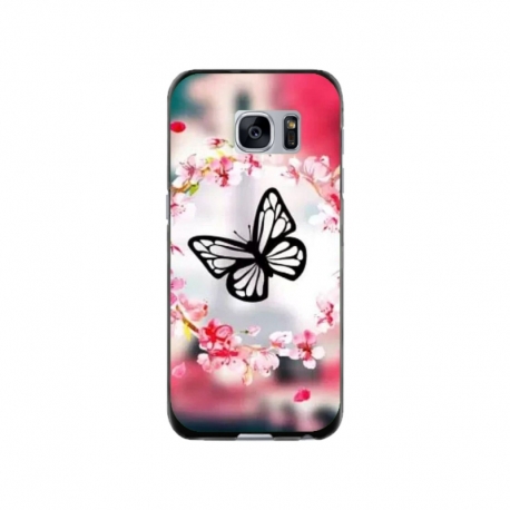 Husa personalizata tip carcasa HQPrint pentru Samsung Galaxy S7, model Butterfly 8, multicolor, S1D1M0380