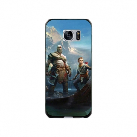 Husa personalizata tip carcasa HQPrint pentru Samsung Galaxy S7 Edge, model God of War 1, multicolor, S1D1M0008