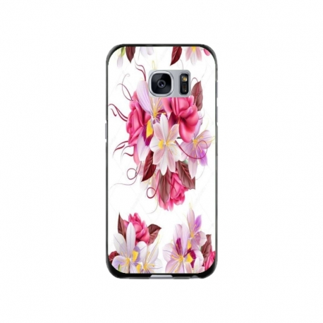 Husa personalizata tip carcasa HQPrint pentru Samsung Galaxy S7 Edge, model Flowers 4, multicolor, S1D1M0040