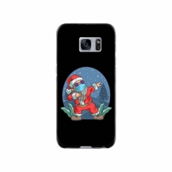 Husa personalizata tip carcasa HQPrint pentru Samsung Galaxy S7 Edge, model Covid Santa, multicolor, S1D1M0055