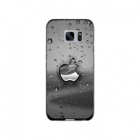 Husa personalizata tip carcasa HQPrint pentru Samsung Galaxy S7 Edge, model Rainy Apple logo, multicolor, S1D1M0148