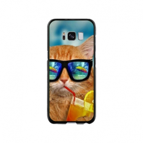 Husa personalizata tip carcasa HQPrint pentru Samsung Galaxy S8, model Cool Cat, multicolor, S1D1M0031