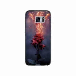 Husa personalizata tip carcasa HQPrint pentru Samsung Galaxy S7 Edge, model Fire Rose, multicolor, S1D1M0158