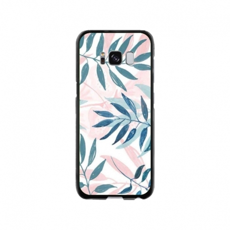 Husa personalizata tip carcasa HQPrint pentru Samsung Galaxy S8, model Leaf Design 1, multicolor, S1D1M0044