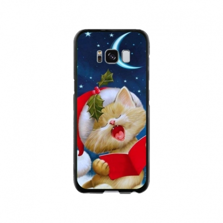 Husa personalizata tip carcasa HQPrint pentru Samsung Galaxy S8, model Christmas Cat, multicolor, S1D1M0048