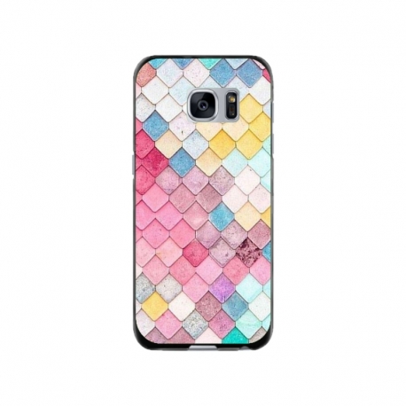 Husa personalizata tip carcasa HQPrint pentru Samsung Galaxy S7 Edge, model Color Scales, multicolor, S1D1M0258