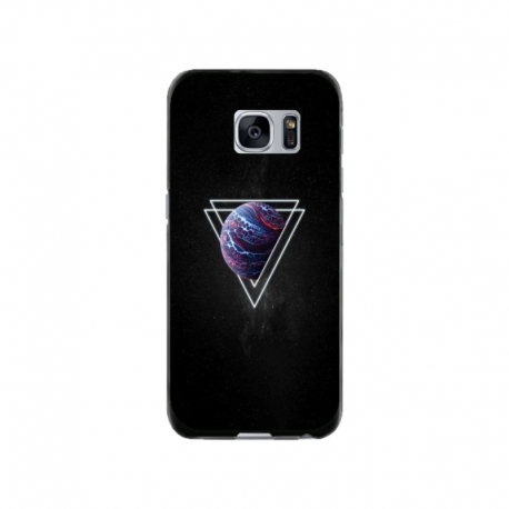 Husa personalizata tip carcasa HQPrint pentru Samsung Galaxy S7 Edge, model Triangle Planet, multicolor, S1D1M0278