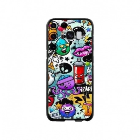 Husa personalizata tip carcasa HQPrint pentru Samsung Galaxy S8, model Grafitti, multicolor, S1D1M0289