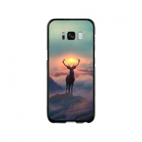 Husa personalizata tip carcasa HQPrint pentru Samsung Galaxy S8, model Antlers, multicolor, S1D1M0303